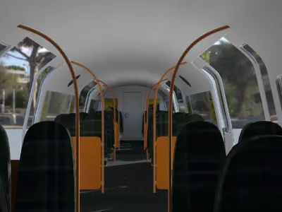 Subway metro train carriage 3D model