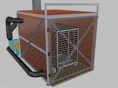 Oven dryer Free 3D model