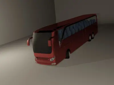 High poly bus 3D model