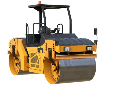 Vibratory Rollers compactor CB8 Low-poly 3D model