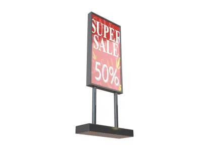 Advertising Display Mockup v1 002 Low-poly 3D model