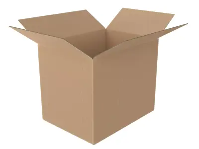 cardboard box Amazon and empty rigged animations Low-poly 3D model