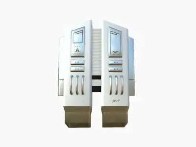 Jetpack F05 White Aluminum - SciFi Character Design Low-poly 3D model