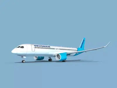 Airbus A220-300 Devon Air 3D model