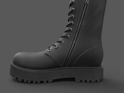 Female Boots Game Ready Low-poly 3D model