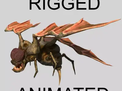Fly Monster Low-poly 3D model