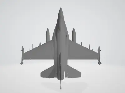 STL File - Fighter Jet - F-16 Falcon - 3D CAD Model  3D print model