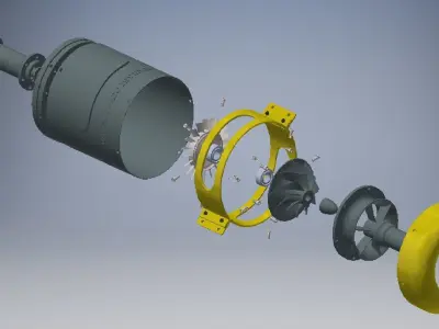 Jet Engine 3D model 3D model