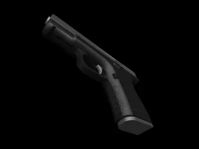 Pistol Game Ready ORM Low-poly 3D model
