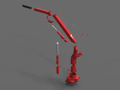 Fireboat crane 3D print model