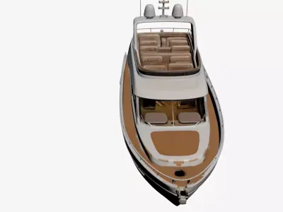 Super Luxury Yacht 3D Model Realistic Modern Mega Yacht 08 3D model
