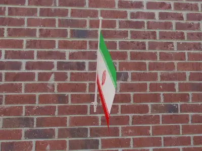 Flag of Iran 3D model
