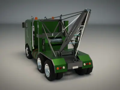 Low Poly Vintage Truck 04 Low-poly 3D model