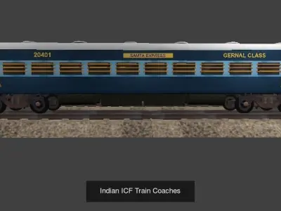 Indian Train Coaches 3D Model Pack