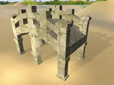 HQ Bridges Pack 3D Models Low-poly 3D model