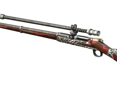 High-precision Sniper Rifle 02 Low-poly 3D model