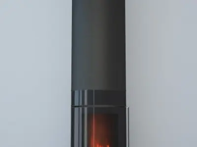 Wood Stove CFS Low-poly 3D model