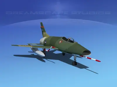 North American F-100E  Super Sabre MoNG 3D model