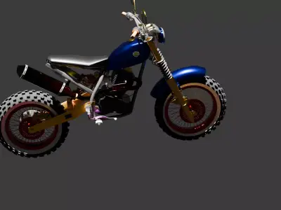 Off Road Dirt Bike 3D Model  Detailed Motorcycle 3D model