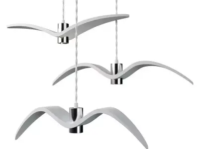 Gall lamp Black and White 3D model