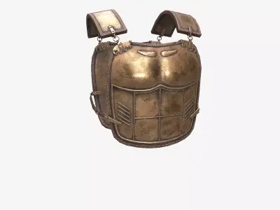 Ancient Armor MusclePectorale 3D Model Game Ready PBR Low Poly Low-poly 3D model