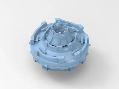 Sci fi sphere maze 1 Low-poly 3D model