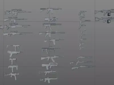 CSGO 3d guns and knife modells 3D model