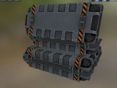 resupply box Low-poly 3D model