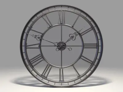 Classic Glass Tower Clock 3D model purchase