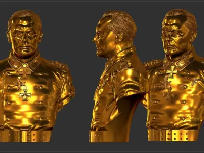 Reich Fieldmarschall Hermann Goring 3D Bust 3D model
