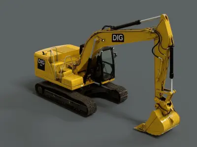 Excavator Rig 3D model