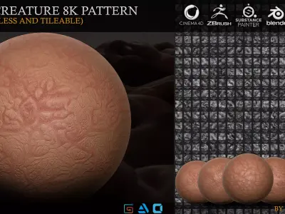 500 Creature skin 8k patterns Vol3  3D model purchase