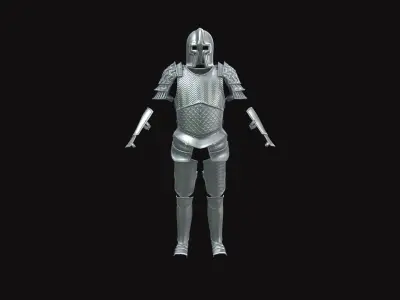 Medieval Full Armor V02 Low-poly 3D model
