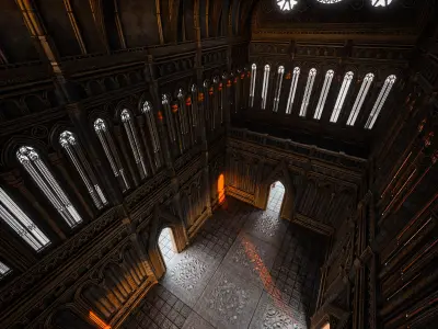 GOTHIC MODULAR BUILDING 6 Low-poly 3D model
