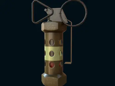 M84 Hand Grenade Bomb Gaming Model  Low-poly 3D model