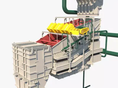zaranda sludge dewatering machine 3D model