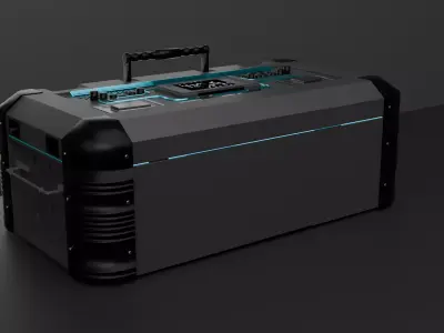 Sci-Fi Crate Game Asset PBR Low Poly for Unity Unreal Engine Low-poly 3D model