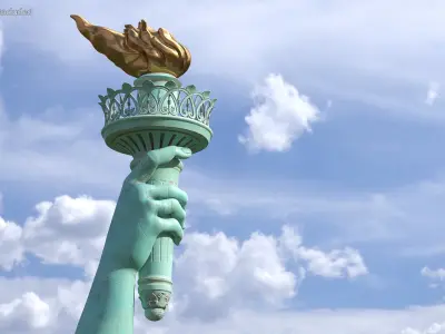  Hand Holding the Torch of Liberty 