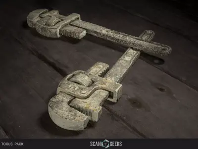 PipeWrench - Photogrammetry Asset 3D PhotoScan Low-poly 3D model