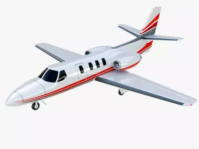 Cessna Citation 600 private jet 3D model