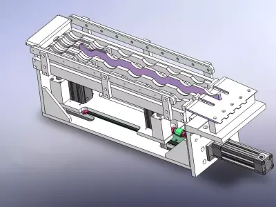 Pneumatic Round Bar Feeder 3D model