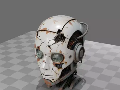 Abandoned Robot Head 3D model
