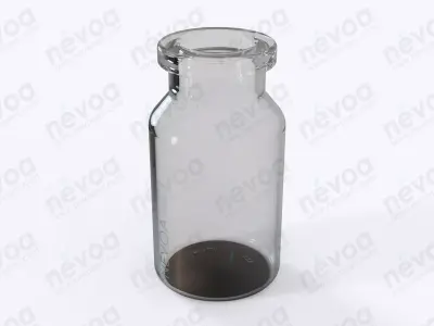 Glass vial - ISO 8362-1 - ISO 8362-1-10R - vial - 10 ml 3D model