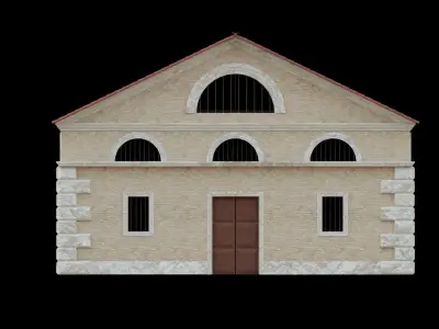 Old industrial pavilion 3D model