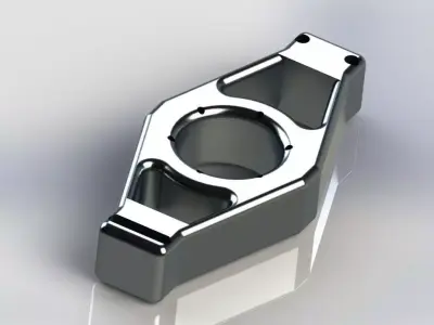 Upright stainless steel bracket Free 3D model