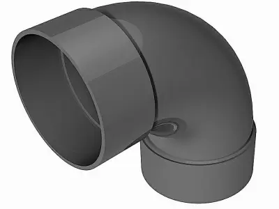 PVC Low Pressure Elbows 90 Degrees - Socket Ends Free 3D model