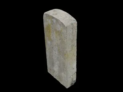 Korean Traditional Tomb Stone 3D model