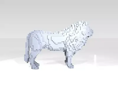 Lion Voxel 3D model