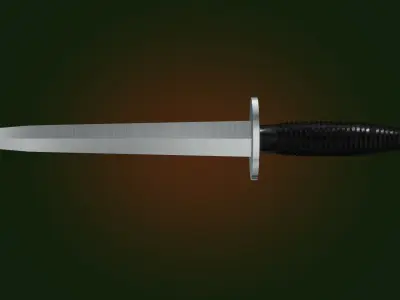 Fairbairn-Sykes fighting knife  Low-poly 3D model
