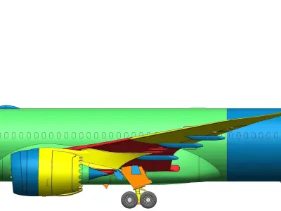 141221-9 Model kit Boeing 787-9 Trent Down 3D print model